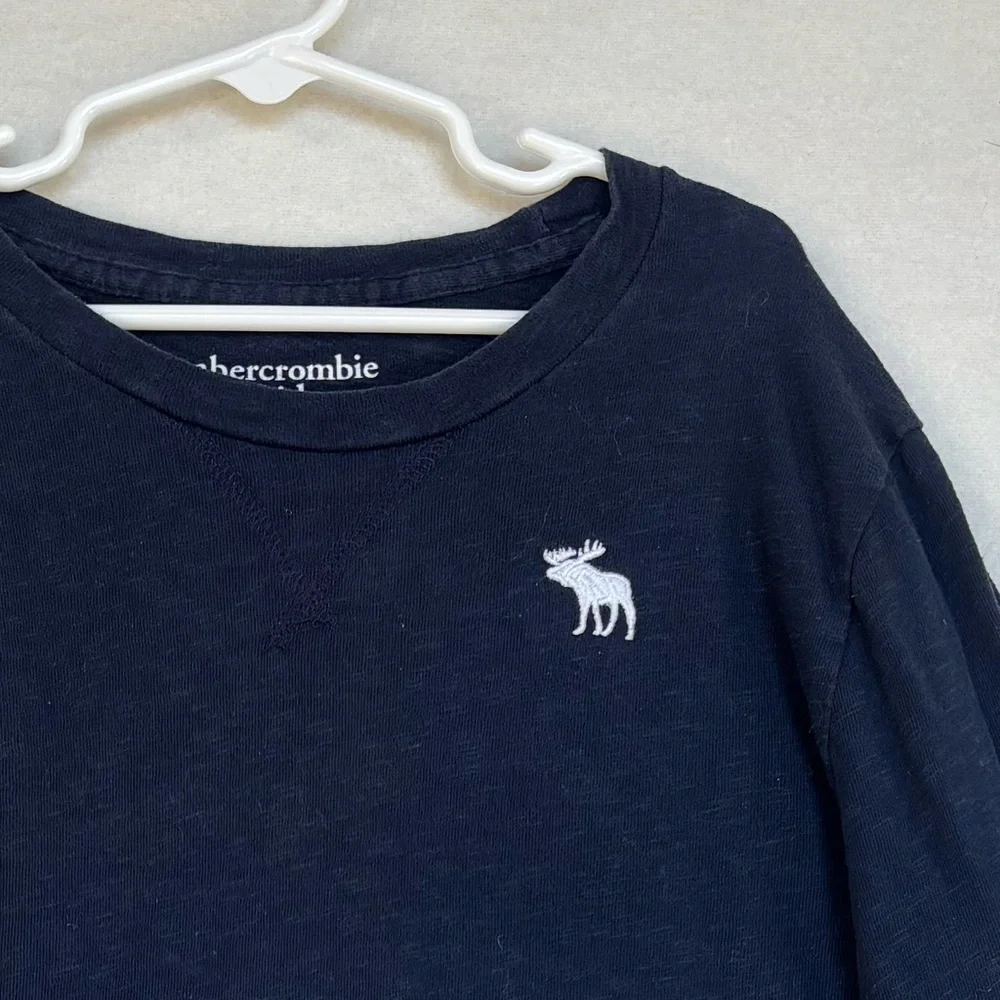 VINTAGE‎ ABERCROMBIE & FITCH KIDS Icon Navy Tee Shirt Long Sleeve Y2K Boys 11 12